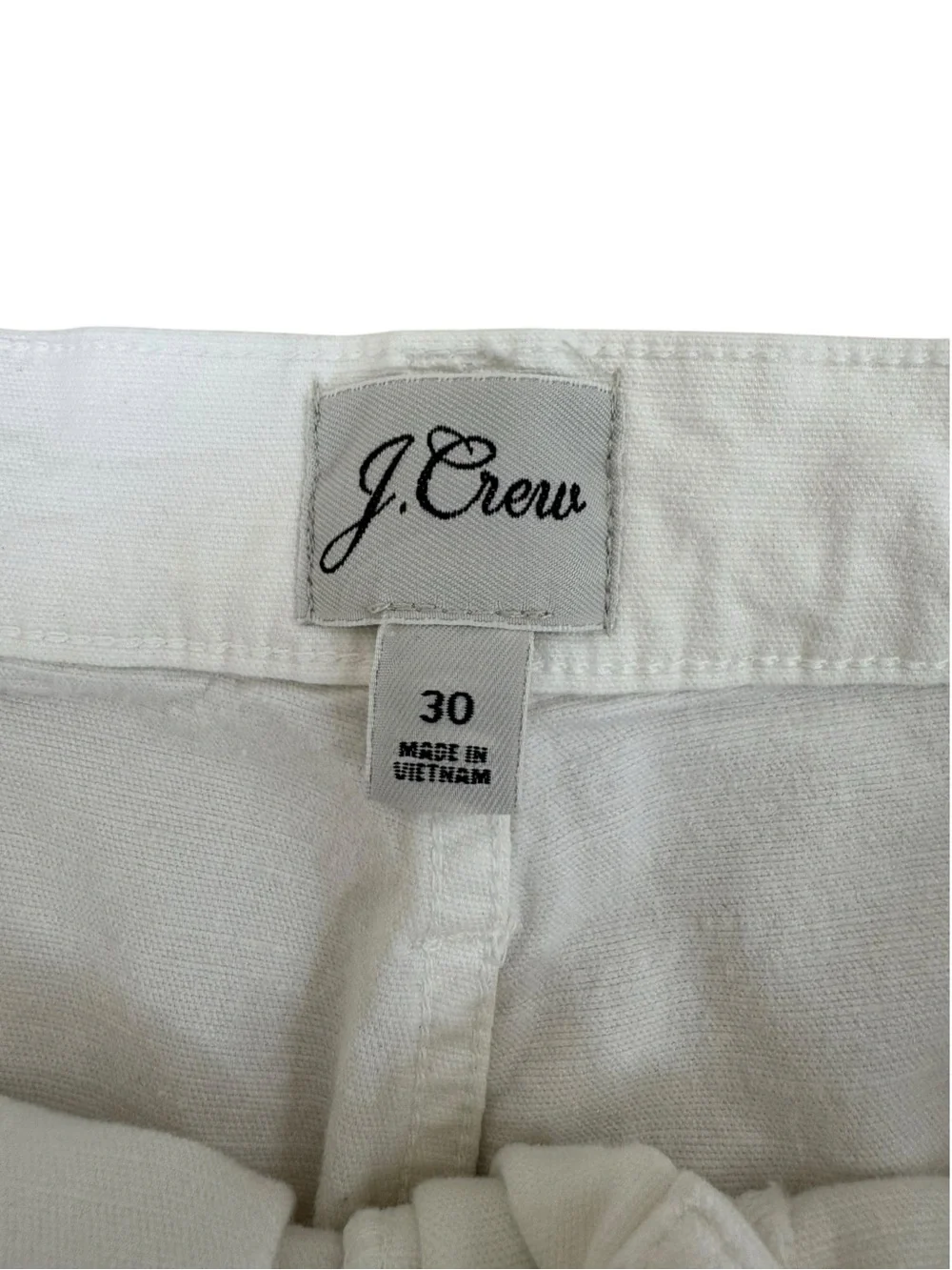 J.Crew Slim Wide Leg Cropped Jeans White High Rise Size 30 AL106